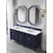 James Martin Vanities Brittany 72in Double Vanity, Victory Blue w/ 3 CM Ethereal Noctis Quartz Top 650-V72-VBL-3ENC - alternate 3